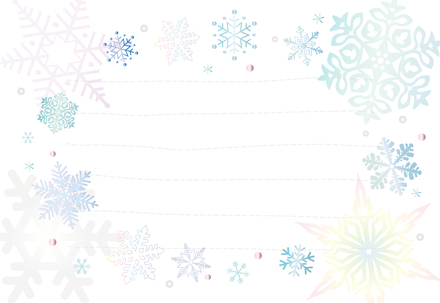 雪の結晶 D-005621 のポストカード・DM