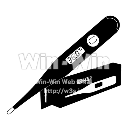 体温計のシルエット素材 W-005441