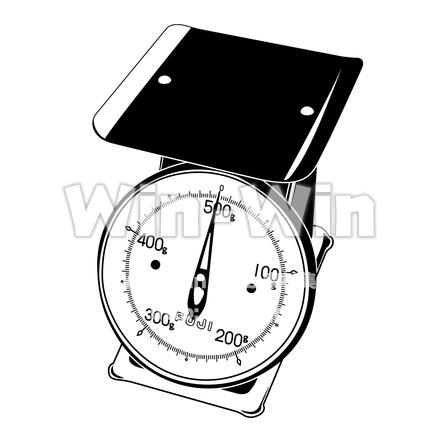 はかりのシルエット素材 W-005434