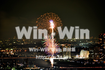 川崎市制記念多摩川花火大会の写真素材 W-005105