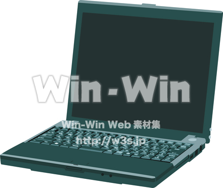 ノート型パソコンのCG・イラスト素材 W-005994