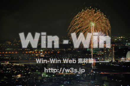 川崎市制記念多摩川花火大会の写真素材 W-005107