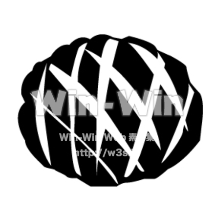 メロンパンのシルエット素材 W-005795