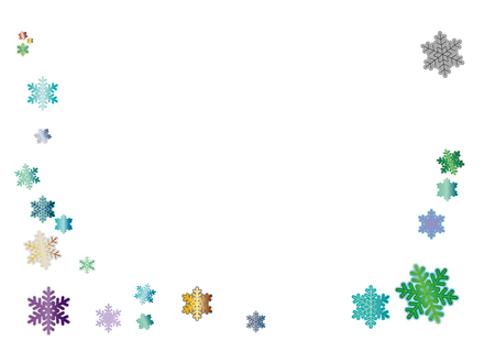 雪の結晶 D-005614 のポストカード・DM