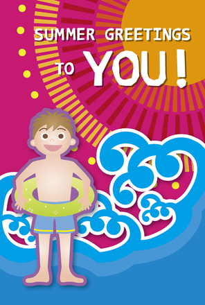 暑中お見舞い D-004667 のポストカード・DM