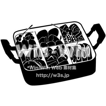 おでんのシルエット素材 W-004168