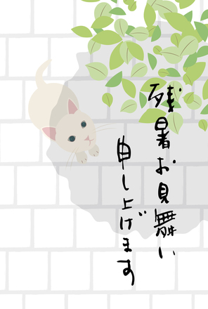 残暑お見舞い D-004689 のポストカード・DM