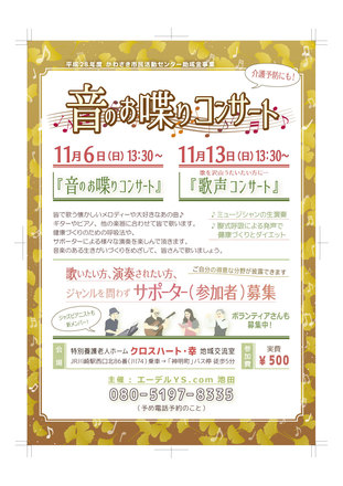コンサート参加者募集のチラシ D-004405 のチラシ