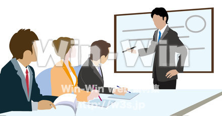 会議のようす　２のCG・イラスト素材 W-005745
