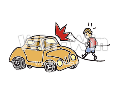 交通事故を気をつけよう！のCG・イラスト素材 W-005537