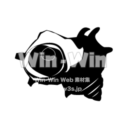 サザエのシルエット素材 W-005797