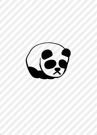 ストライプパンダ D-005353 のポスター