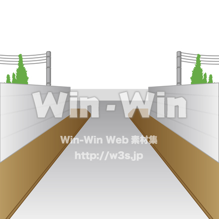 T字路のCG・イラスト素材 W-005722