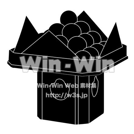 月見だんごのシルエット素材 W-004132