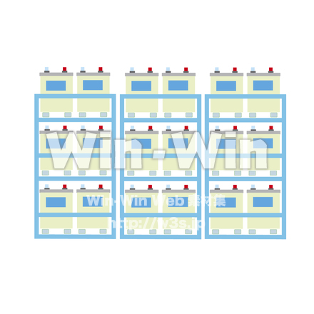 バッテリー置きのCG・イラスト素材 W-005583