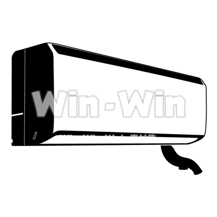 エアコンのシルエット素材 W-005451