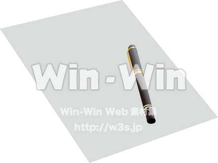 紙とペンのCG・イラスト素材 W-005774