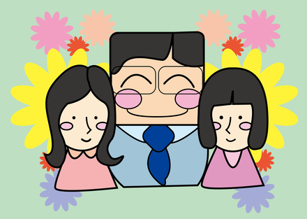 (１６００６)両手に花　LINEスタンプ　カラー D-004183 のその他