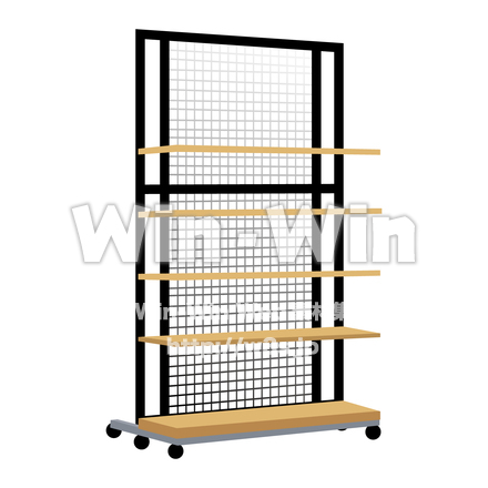 スーパーの棚のCG・イラスト素材 W-005555