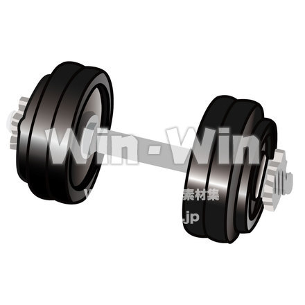 ダンベル大のCG・イラスト素材 W-005977