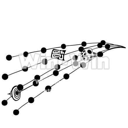 正月飾りのシルエット素材 W-004156