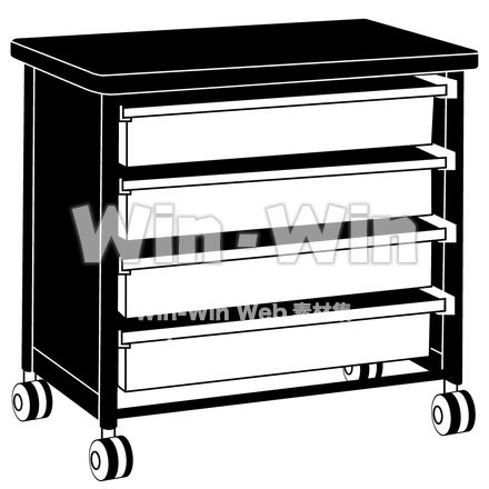 引出収納のシルエット素材 W-004136