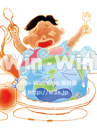 地球温暖化のCG・イラスト素材 W-005778