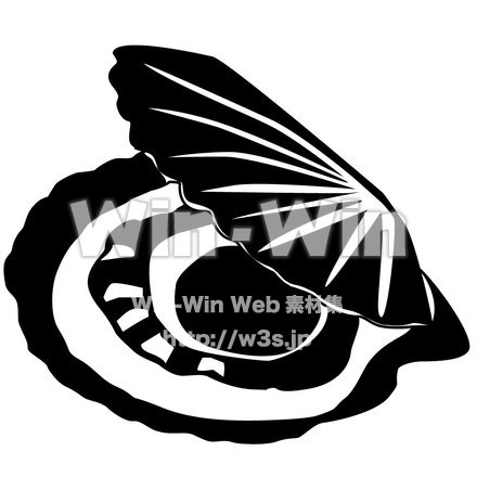 ほたてのシルエット素材 W-004170