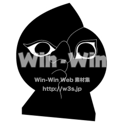 オブジェのシルエット素材 W-004665