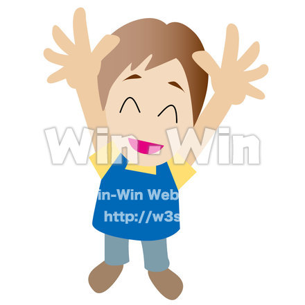 よろこぶ人のCG・イラスト素材 W-005765