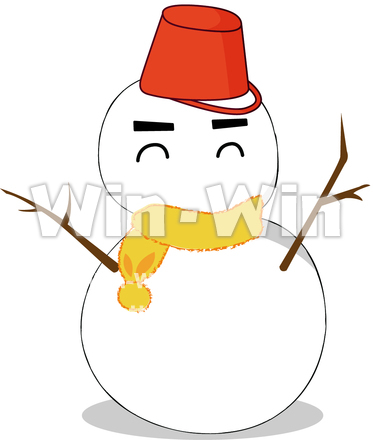 ゆきだるまのCG・イラスト素材 W-005739