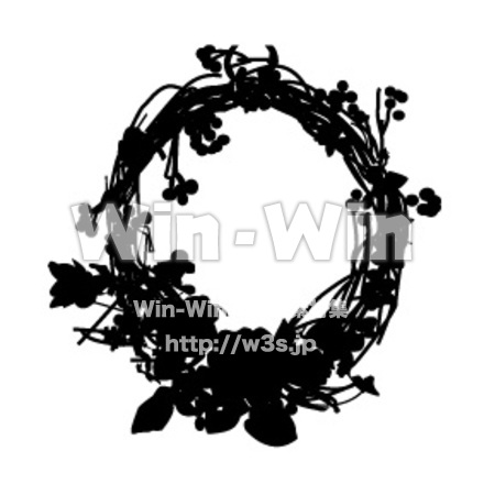 リースのシルエット素材 W-004900