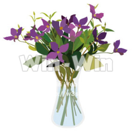 花瓶と花のCG・イラスト素材 W-006331