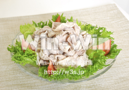 豚しゃぶのサラダの写真素材 W-006701