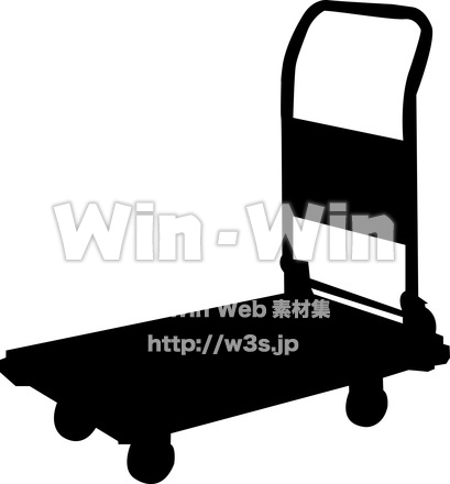 台車のシルエット素材 W-006543