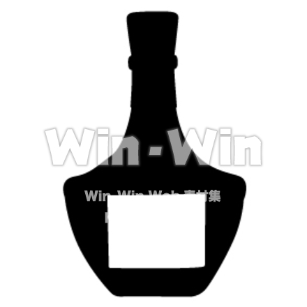 ブランデーのシルエット素材 W-006597