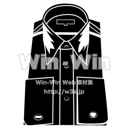 シャツのシルエット素材 W-006050
