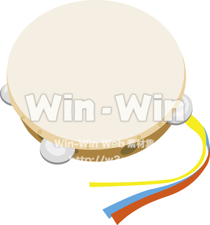 タンバリンのCG・イラスト素材 W-006835