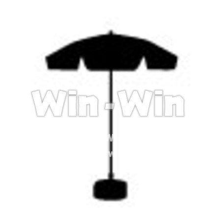 パラソルのシルエット素材 W-006407