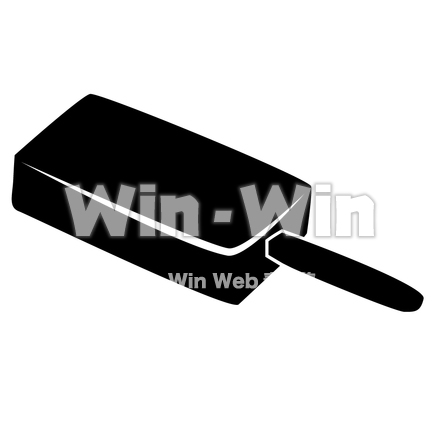 玉子焼き器のシルエット素材 W-006036