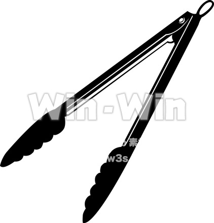 トングのシルエット素材 W-006549