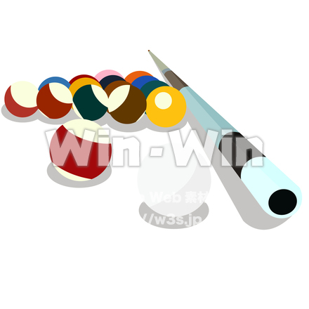 ビリヤードのCG・イラスト素材 W-006686