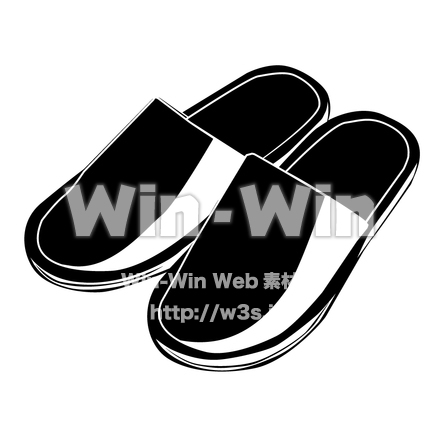 スリッパのシルエット素材 W-006049