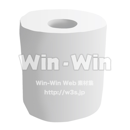 トイレットペーパーのCG・イラスト素材 W-006638