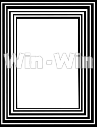 額のシルエット素材 W-006485