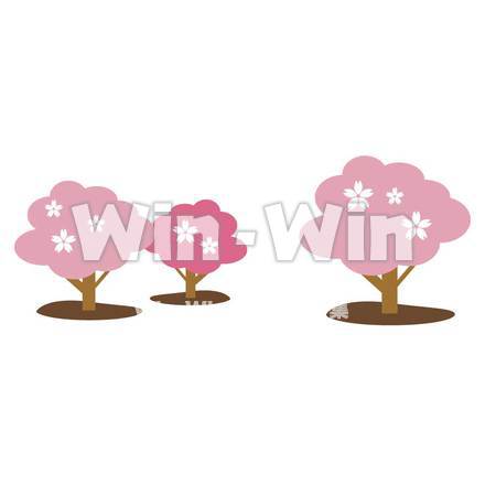 桜の木のCG・イラスト素材 W-006092