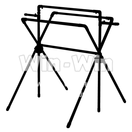 物干し台のシルエット素材 W-006063