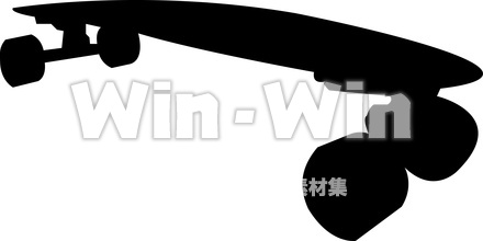 スケボーのシルエット素材 W-006532