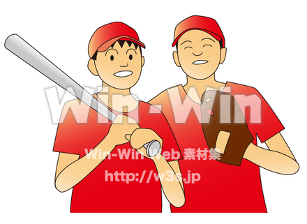 野球少年のCG・イラスト素材 W-007255