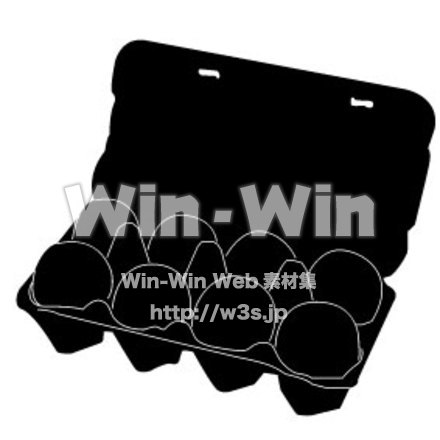 たまごのシルエット素材 W-006243